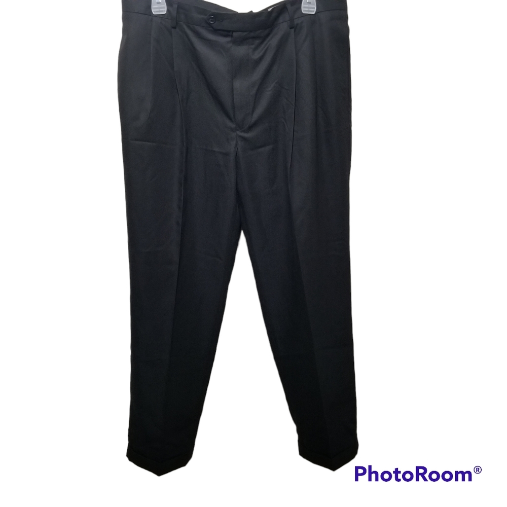 Daniel Cremieux Black Pleated Dress Pants 40x32